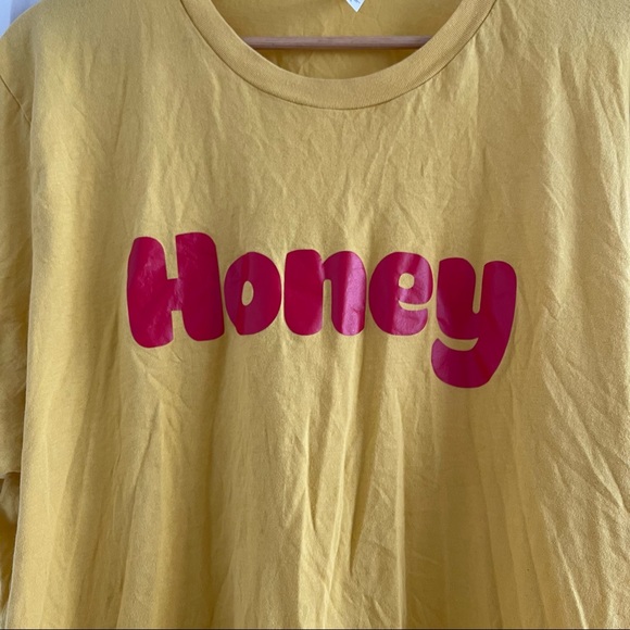 HONEY textual tee in Yellow and red - Picture 6 of 6